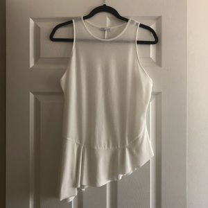ZARA peplum white tank top SIZE: medium
